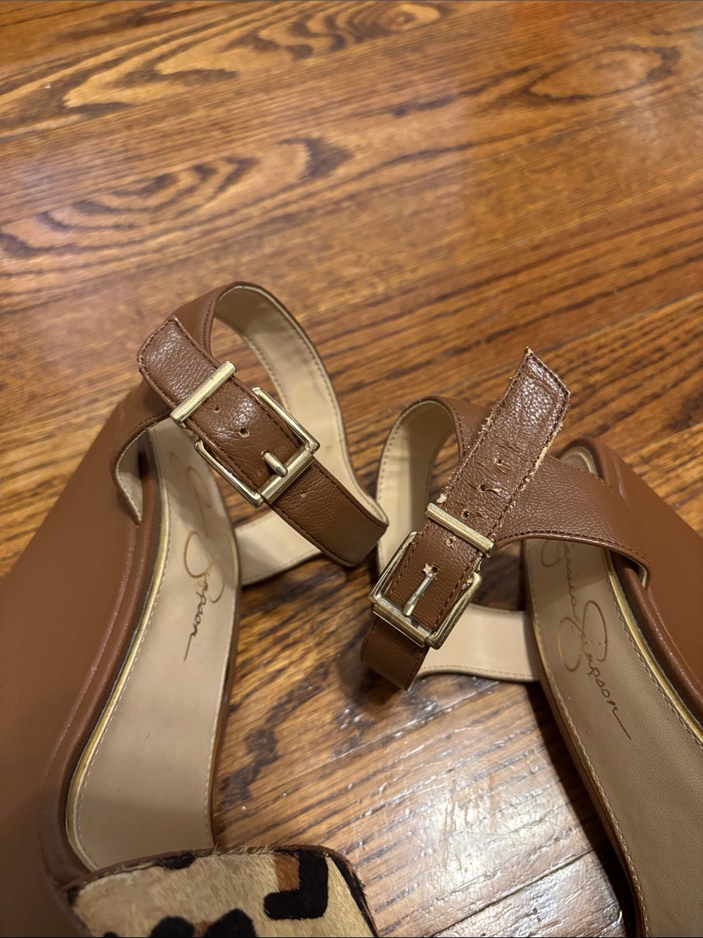 Leopard Wedge Sandals - Picture 8 of 8